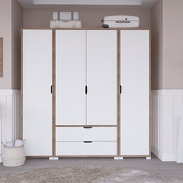 Hanah Home Nisan 1600-024 Nogal claro y blanco